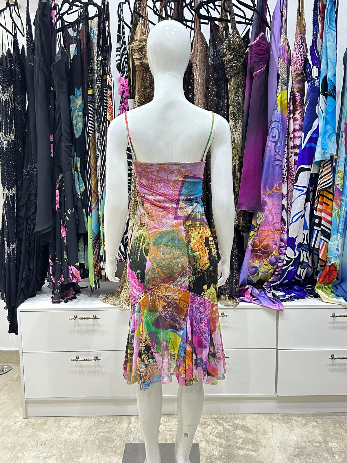 The Graffiti Bloom Vintage Dress back side