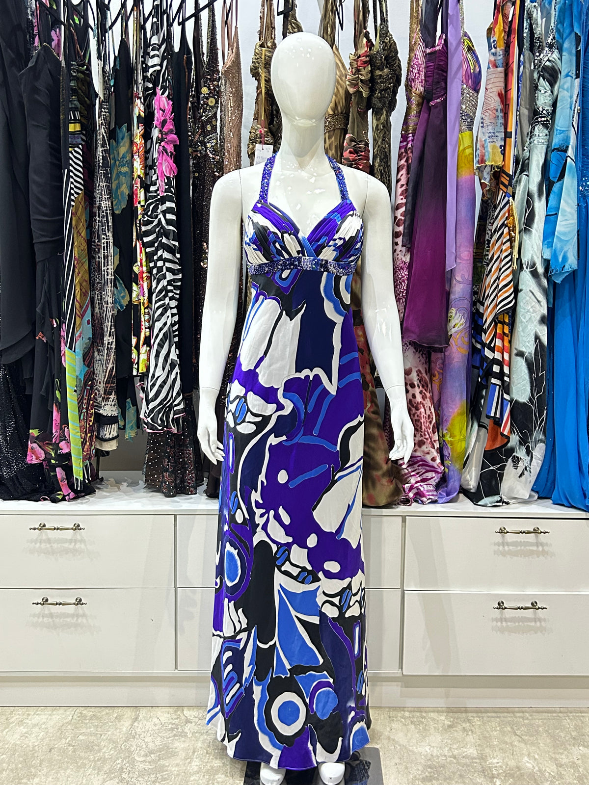 The Indigo Mirage Vintage Dress front