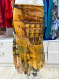 The Bronze Age Vintage Skirt – graphic print mesh skirt