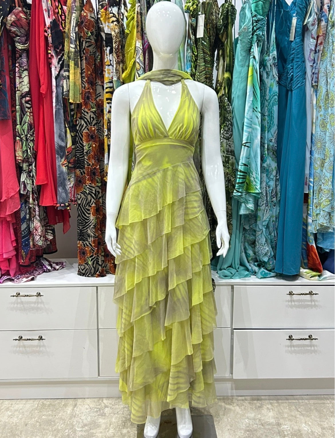 he Citrus Cascade Vintage Dress
