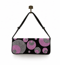 The Lilac Orbit Vintage Bag – black beaded bag with circular pattern detailing