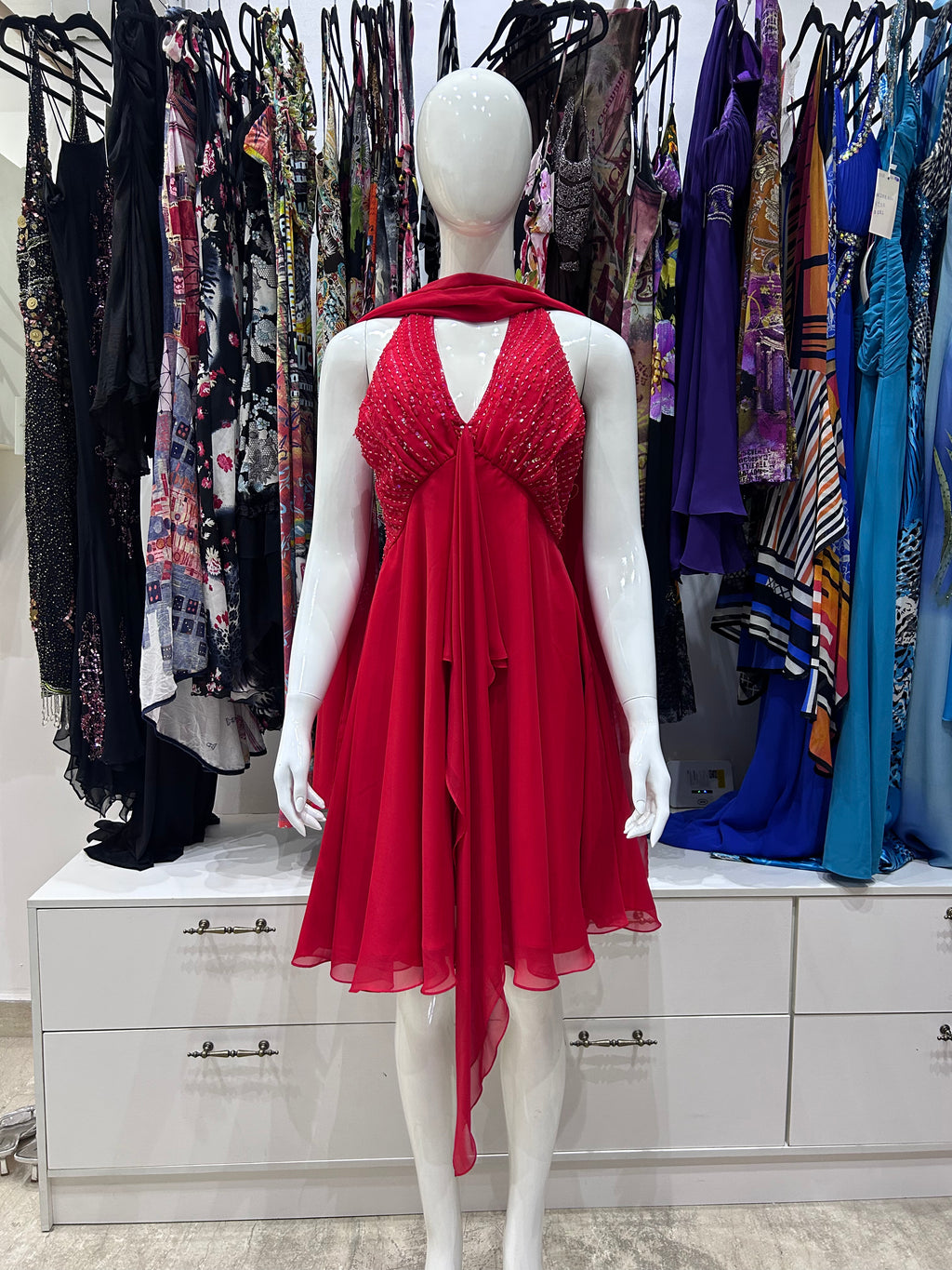 The Crimson Midi Dress