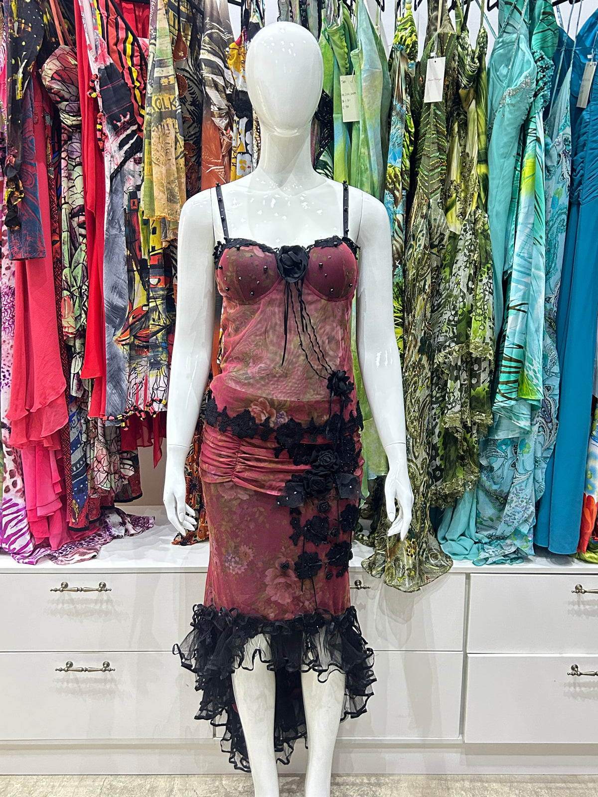 The Bordeaux Romance Lace Two-piece