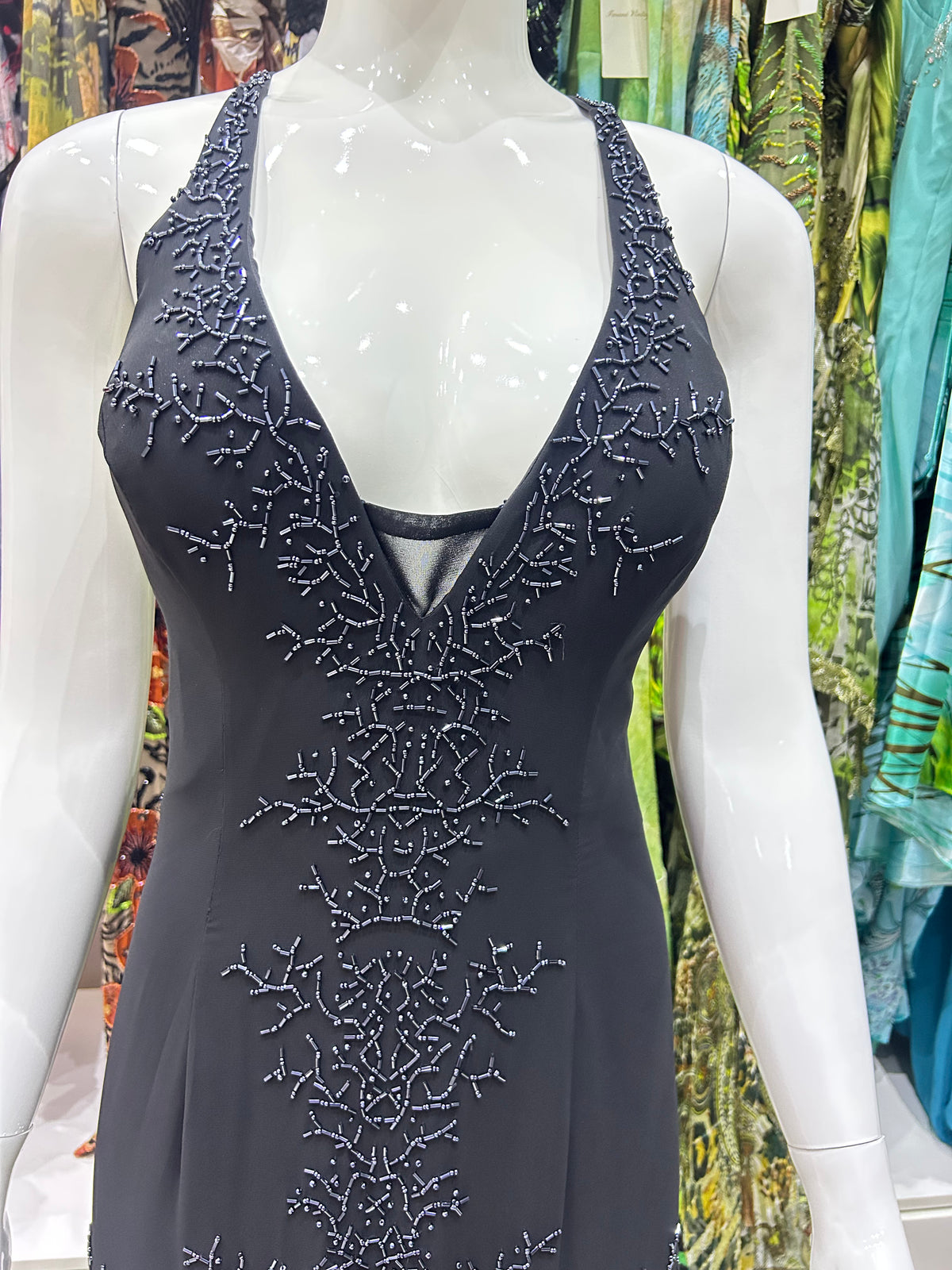 The Noir Couture Ruffle Dress