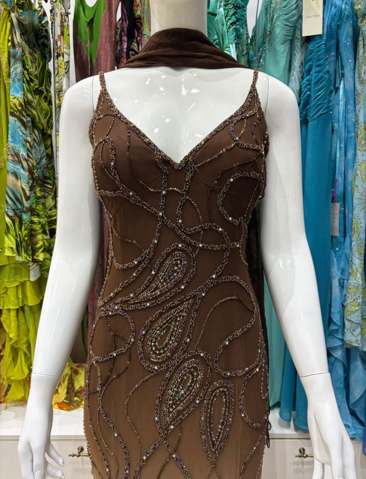 The Mocha Stardust Dress
