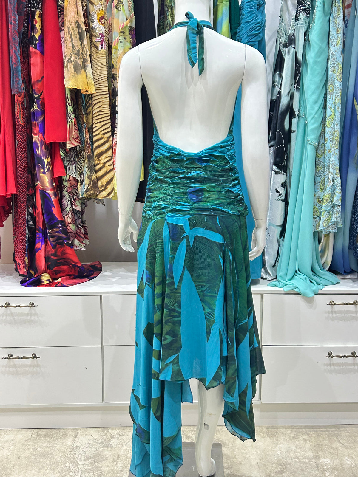 The Emerald Tide vintage Dress back