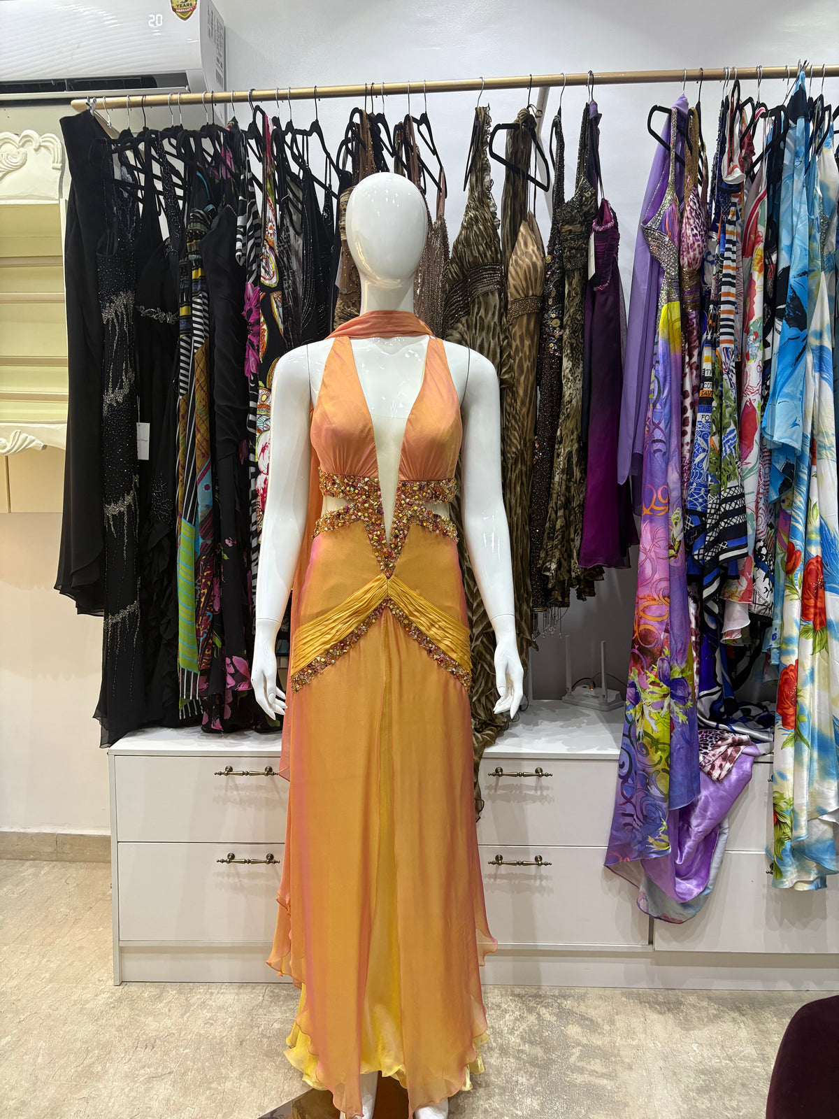 Sunset Beaded Dress