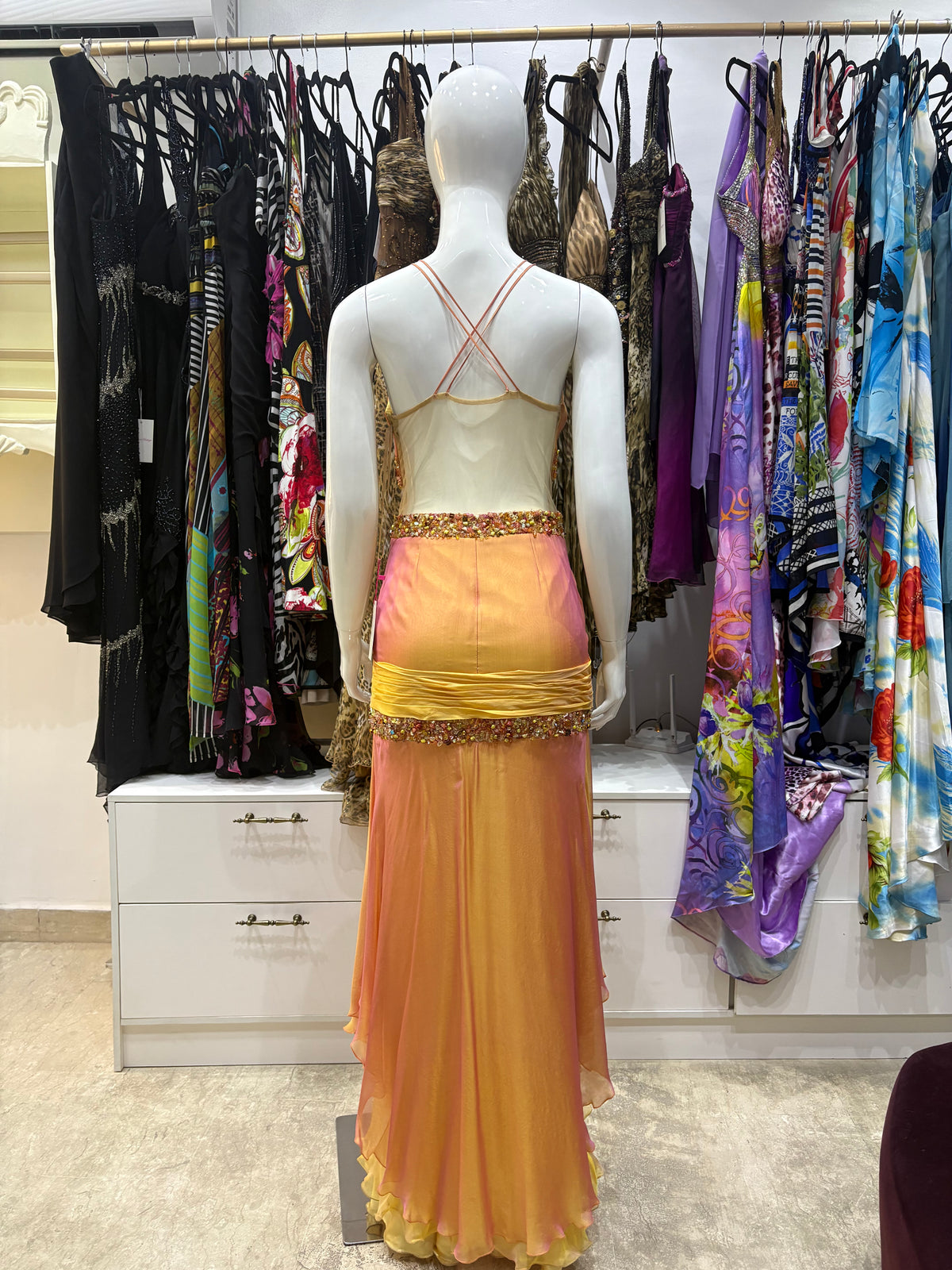 Sunset Beaded Dress