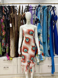 Peacock Feather Beaded Dress