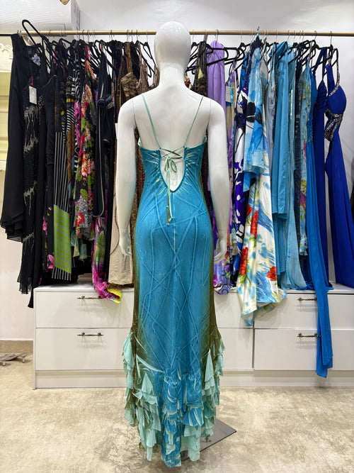 Aqua Cascade Dress